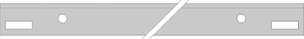 Fer rabot portatif   HSS 18%W  Long. 280  Larg. 18  Ep. 3 