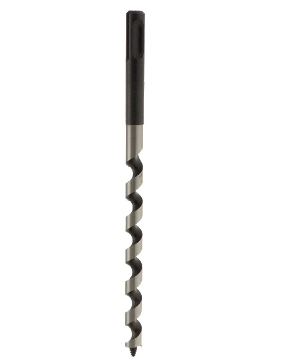 Mèche à percer HSS Hélice unique pointe filetée Ø12 LU.280 LT.350 Queue SDS+ Z1 Rot.Droite 