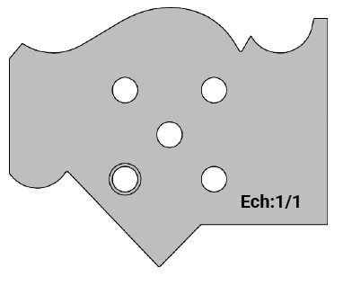 Jeu de 2 déflecteurs Rotoprofil   Corniche à plat Ht.68   pour P.O. O40.01 