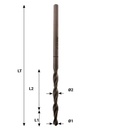 Mèche étagée pour paume visser N°18 ø 7.7/8.7 LG.165