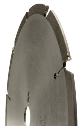 Lame circulaire HW Ø350 Ep.3.6 x 2.5 Z12 Dent.Trap. (TR) + limiteurs Positif d30 TE02 (trio)