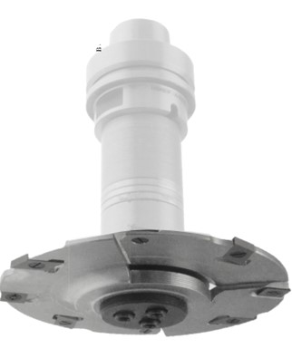 P.O. à rainer   extensible   à plaquettes HW  Ø 150  Ep. 4.1-7.8  d 30  Z 4+2+2 Rot. Droite