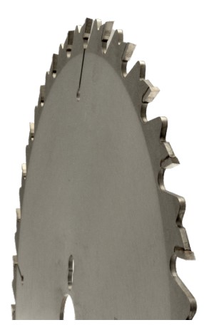 Lame circulaire HW Ø450 Ep.4.2 x 2.8 Z40 Dent.B.Alternée (WZ) + limiteurs Positif d30 TE03 (2/10/60)