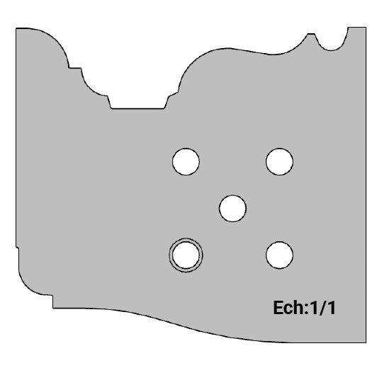 Jeu de 2 lames Rotoprofil   HSS   Louis Philippe + Plate-bande 