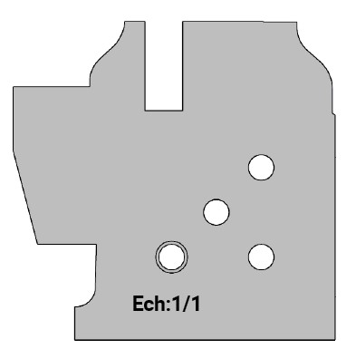 Jeu de 2 déflecteurs Rotoprofil   Moulure / Contre-profils Cadre petit bois   pour P.O. O40.02MAN 
