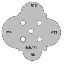 Jeu de 2 lames Rotoprofil   HSS   Gorge R8-10-12-14 