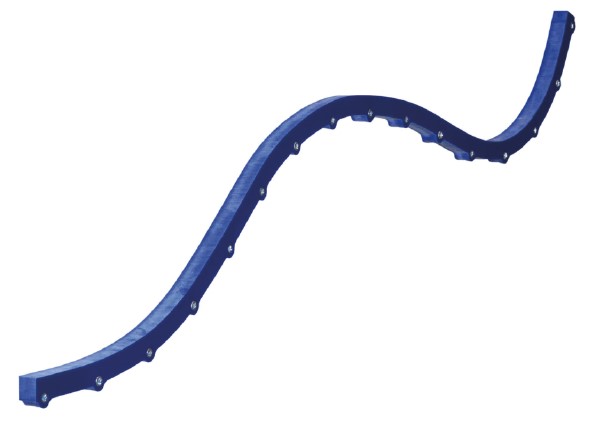 Règle flexible pour gabarit  Long. 2000   Int. R100 / Ext. R120 mm 