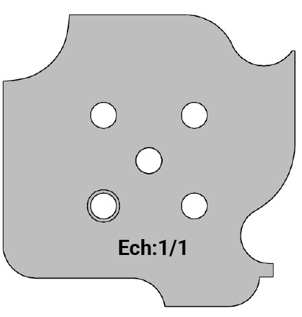 Jeu de 2 déflecteurs Rotoprofil   4 profils - Plinthe   pour P.O. O40.02MAN 
