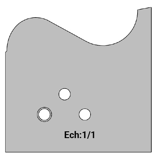 Jeu de 2 déflecteurs Rotoprofil   Main courante - Parement sur table   pour P.O. O40.01 