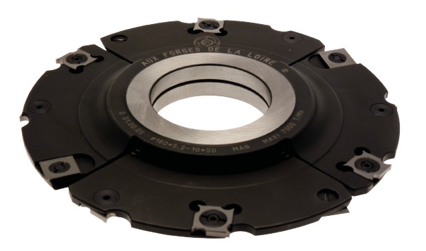 P.O. à rainer   extensible   à plaquettes HW  Ø 160  Ep. 8 - 15.5  d 50  Z 4+2+2 Rot. Gauche / Droite