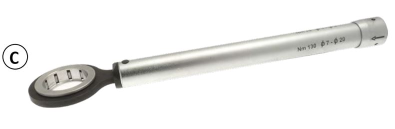 Clé de serrage à rouleaux Ecrou ER32 (Silencieux) Long.400 