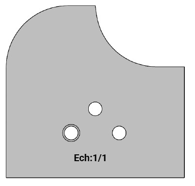 Jeu de 2 déflecteurs Rotoprofil   Table à volet - Profil et Contre-profil R18   pour P.O. O40.01 