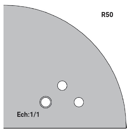 Jeu de 2 lames Rotoprofil   HSS   Congé R50 
