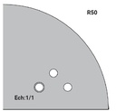 Jeu de 2 lames Rotoprofil   HSS   Congé R50 
