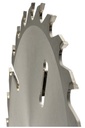 Lame circulaire Hw Ø640 Z36 + 6 racleurs Al30 + 16 trous (8 trous Ø7x130 + 8 trous Ø7x160) fraisage Ø12 Ep5.5x4.0 