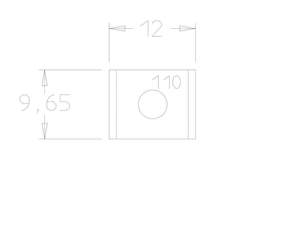 Plaquette   Carbure   9.65x12x1.5  Z 2   1 trou 