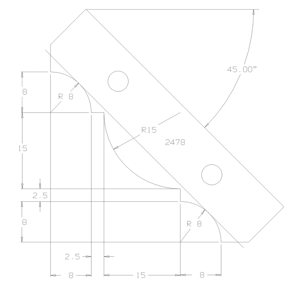 PLAQ. 1/4R CONGE R8/R15 T.DSUS/DSOUS 