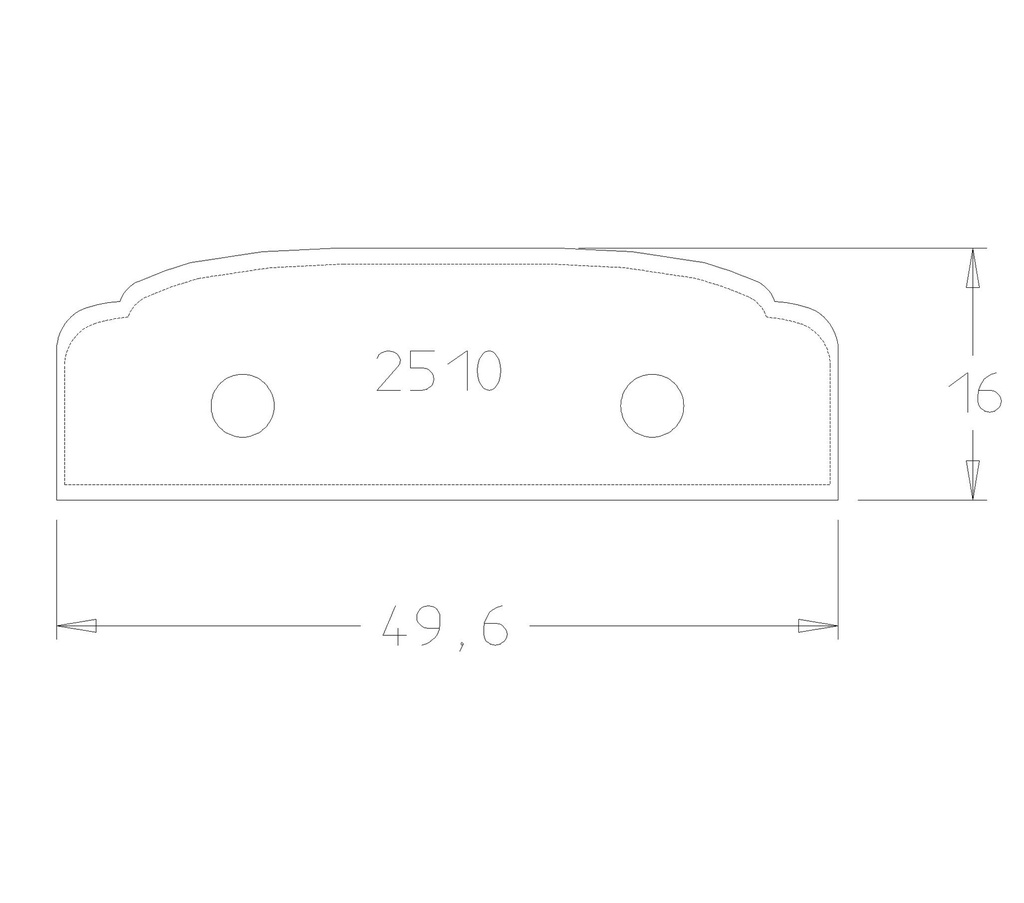 PLAQ. PLATE BANDE T.DSUS/DSOUS 50X16X1.5 