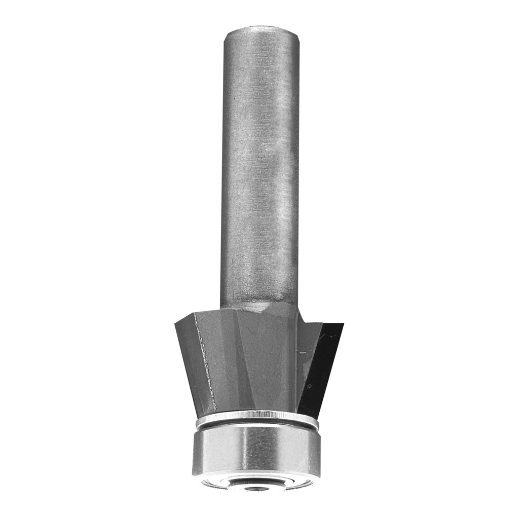 Mèche à affleurer Diamant Chanfrein 15° Ø18 LC.10 LU.10 LT.45 Q8 Z2 Rlmt.à l'extrémité Rot.Droite 