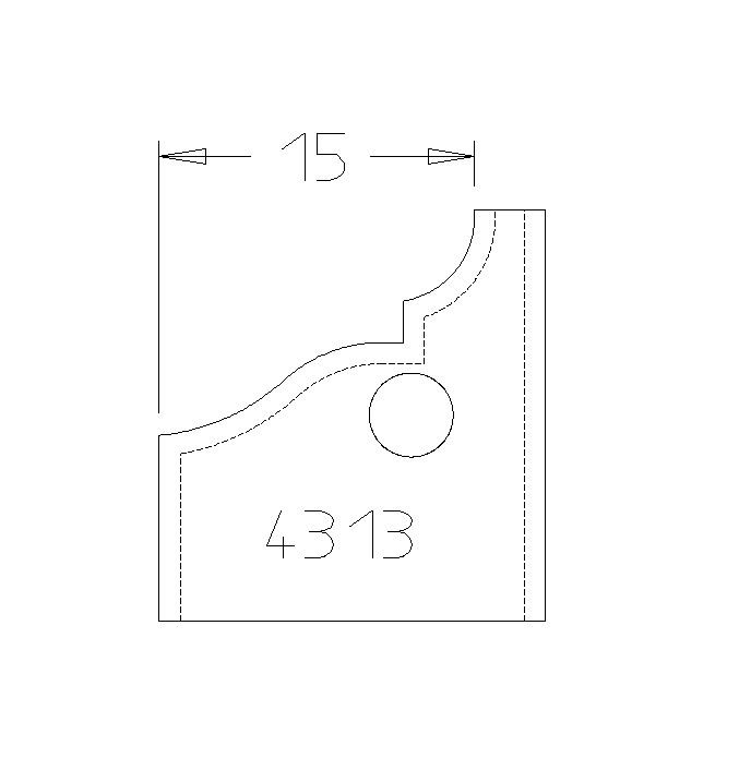 PLAQUETTE DOUCINE A BAGUETTE 15 DESSOUS 