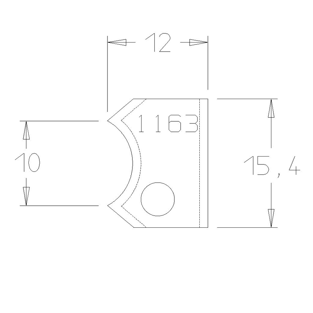PLAQ CARB. MOUCHETTE ENTRE-POINTE 10mm