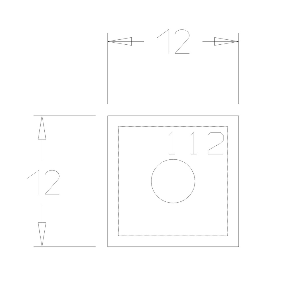 Plaquette   Carbure   12x12x1.5  Z 4   1 trou 