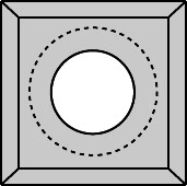 Plaquette   Carbure   14.3x14.3x2.5  Z 4   1 trou fraisé GO