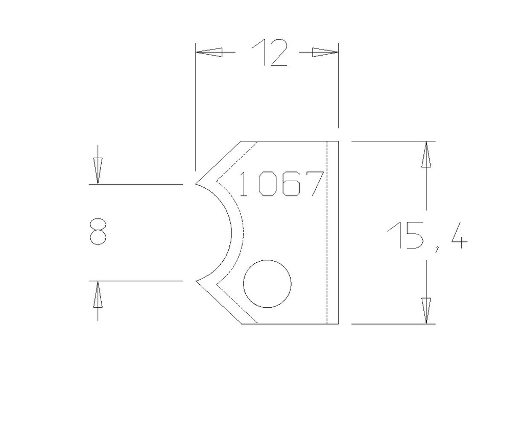 PLAQ CARB. MOUCHETTE ENTRE-POINTE 8 mm 