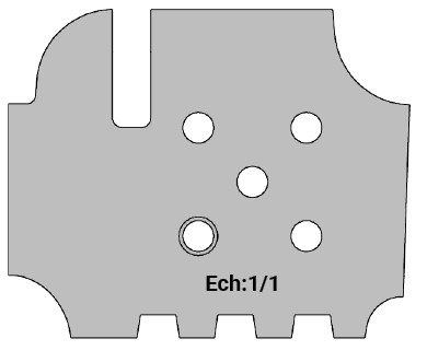 Jeu de 2 déflecteurs Rotoprofil   Porte de cuisine - Moulure et Contre-profil R10 + Plate-bande + Bouvetage trapézoïdal   pour P.O. O40.01 