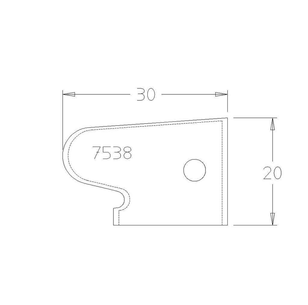 PLAQ. PRISE DE DOIGT EP.19mm 