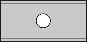Plaquette   Carbure   24.7x12x1.5  Z 2   1 trou 