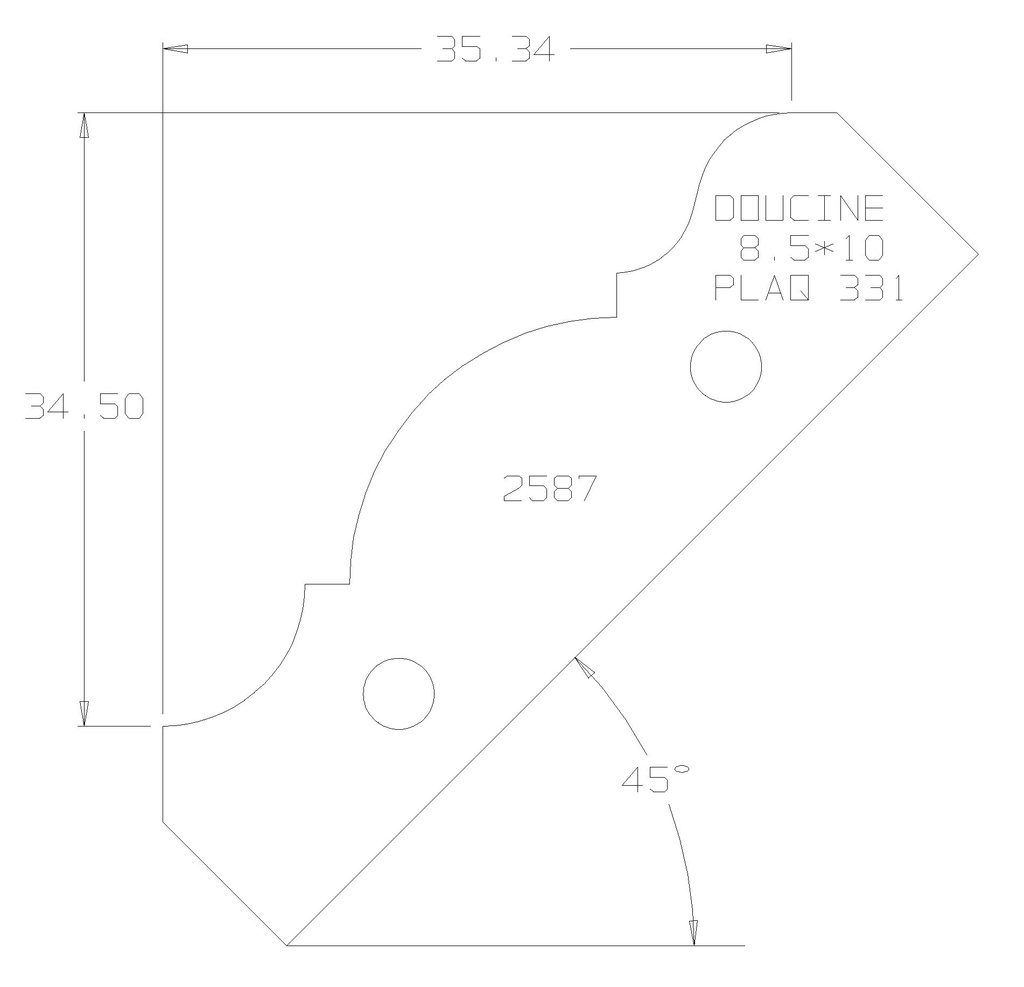 PLAQ. 1/4ROND-CONGE-DOUC 8.5X10 T.DSOUS 