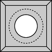 Plaquette Carbure 14x14x2.0 Coins arrondis Z4 1 trou fraisé 