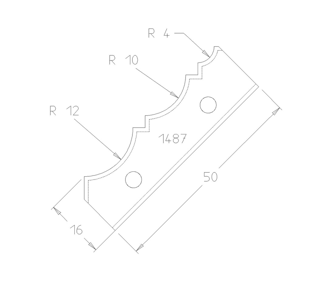PLAQUETTES 1/4 ROND R4-10-12 