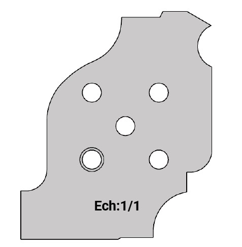 Jeu de 2 déflecteurs Rotoprofil   Grand cadre cintrée   pour P.O. O40.03 