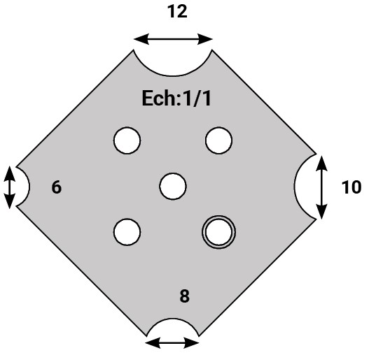Jeu de 2 lames Rotoprofil   HSS   Mouchette 6-8-10-12 