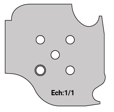 Jeu de 2 déflecteurs Rotoprofil   4 profils - Volet intérieur   pour P.O. O40.01 