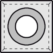 Plaquette   Carbure Nuance Dure   14x14x2.0  Z 4   1 trou fraisé GO