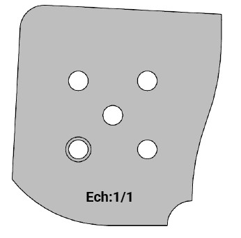 Jeu de 2 déflecteurs Rotoprofil   4 profils - Plate-bande   pour P.O. O40.03 