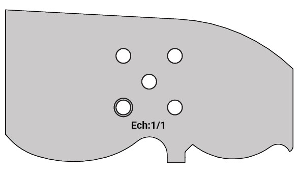 Jeu de 2 déflecteurs Rotoprofil   Plis de serviette (gothique)   pour P.O. O40.03 
