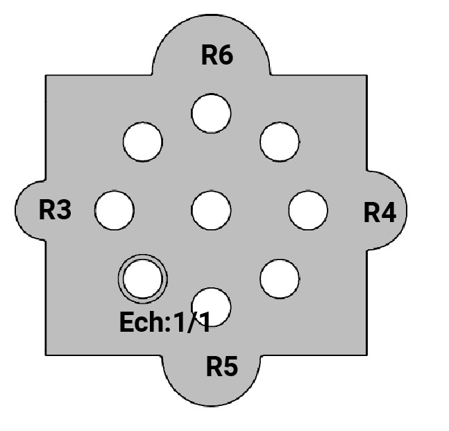 Jeu de 2 déflecteurs Rotoprofil   Cannelure R3-4-5-6 + Grain d'orge   pour P.O. O40.03 