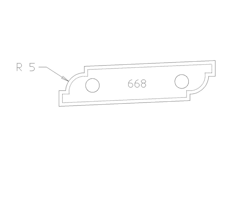 PLAQ PB GORGE R5+2CARRES 50X12X1.5 DSOUS 
