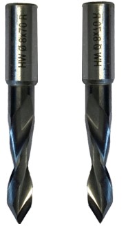 Mèche à percer HWM Débouchant Ø8 LU.22 LT.57.5 Q10 Méplat Z2 Rot.Gauche Pointe 60°