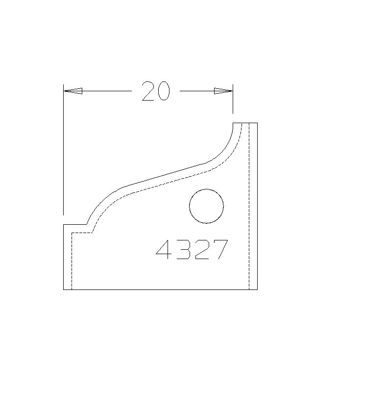 PLAQUETTE MOUL.LOUIS PHILIPPE20MM DSSOUS 