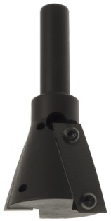 Mèche à profiler à plaquettes HW Queue d'aronde 15° Ø40 LC.34 LU.34 LT.86 Q12 Z2 Biaise négative Rot.Droite 