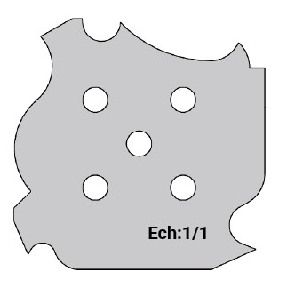 Jeu de 2 lames Rotoprofil   HW   4 profils - 3 doucines - Louis XV 