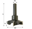 Mèche à surfacer   à plaquettes HW  Ø 59  LC. 12  LU. 12  LT. 70  Q 12 Z 3   Coupe biaise positive  Rot. Droite