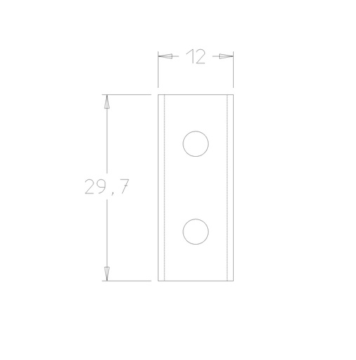 Plaquette   Carbure Nuance Très Dure   30x12x1.5  Z 2   2 trous 