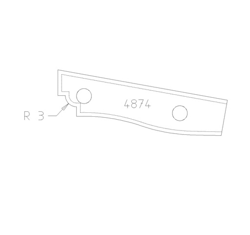 PLAQ P/BANDE DOUCINE DESSUS 