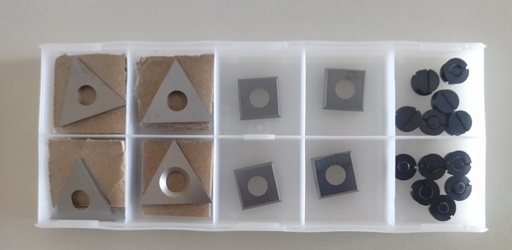 Set de rechange pour P.O. O01.0001M rainure extensible 5.2-8.5 (8 triangles + 4 GO Ep.2.0 + 12 vis)